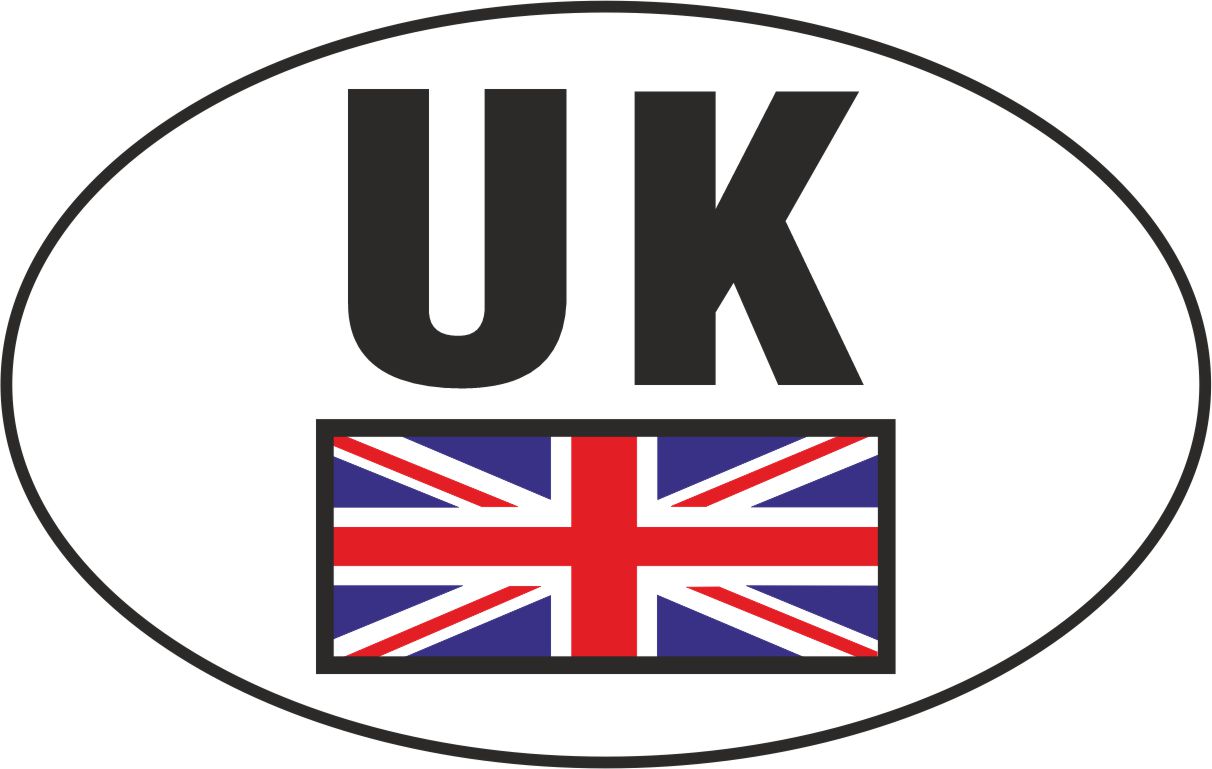 V639 UK & Union Jack Small Oval