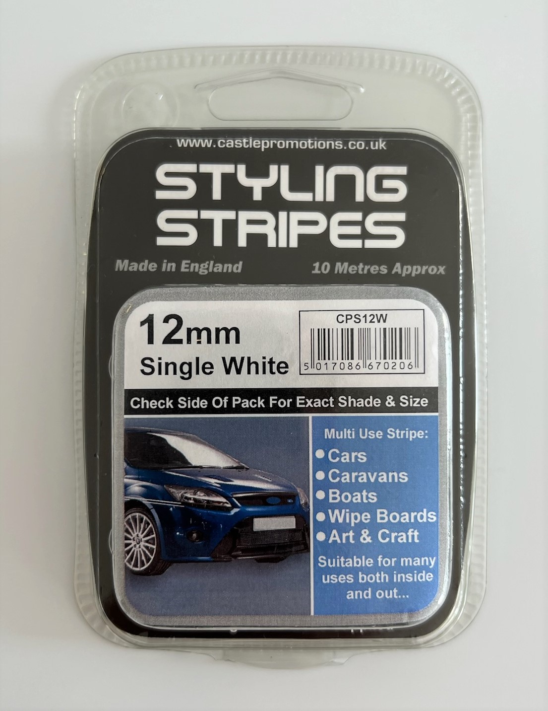CPS12 White 12mm Styling Stripe
