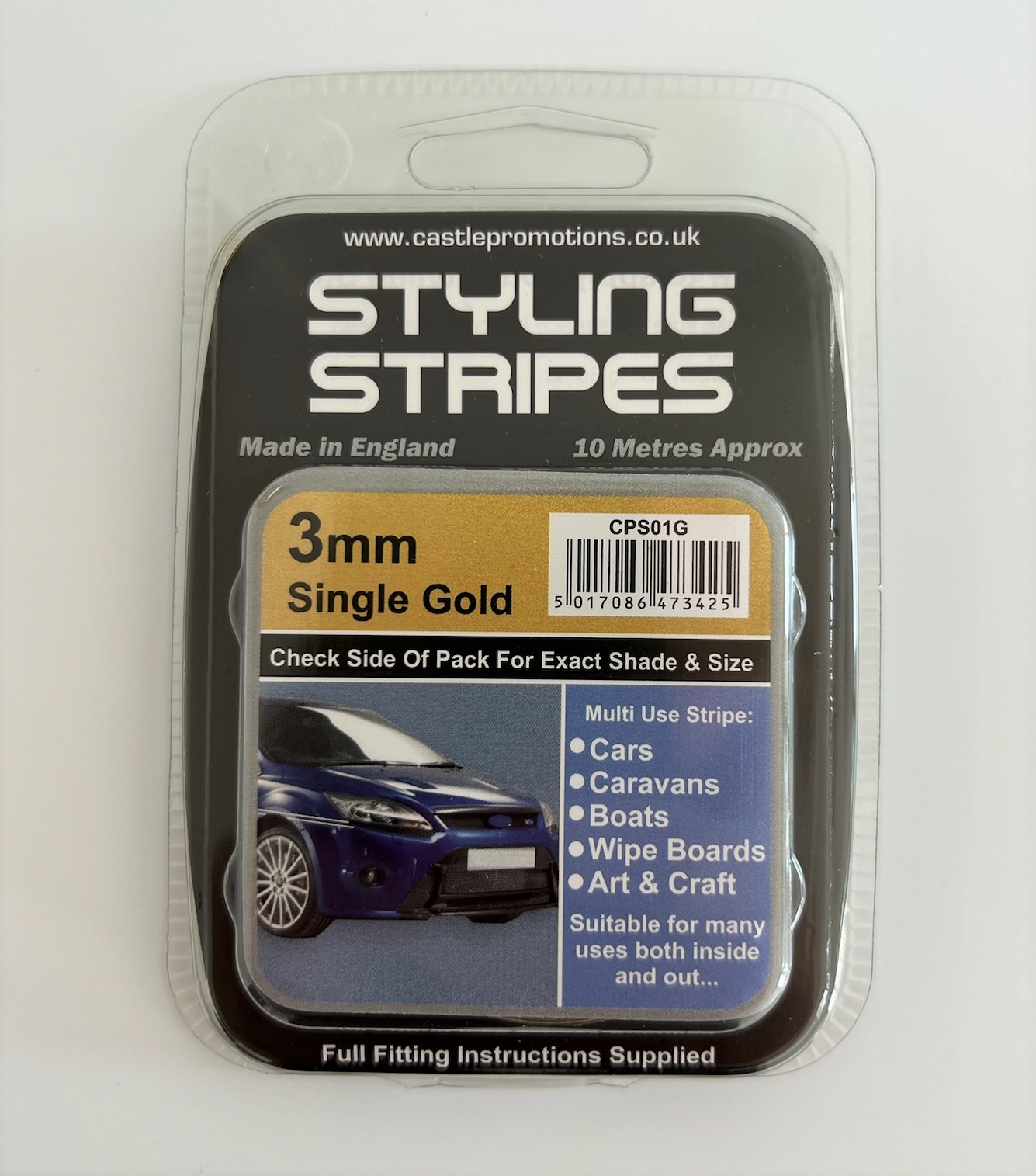 CPS01 Gold 3mm Styling Stripe