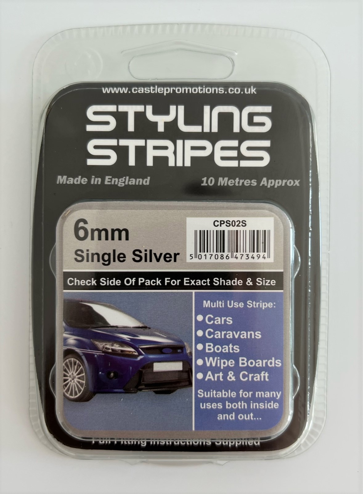 CPS02 Silver 6mm Styling Stripe