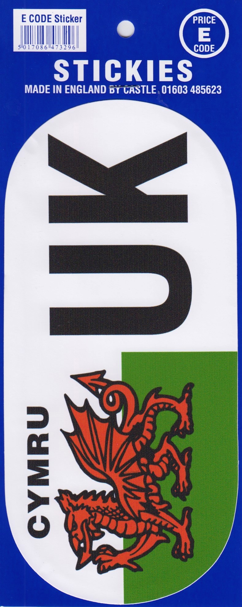 V648 UK Welsh Dragon (Cymru) Ob-Round