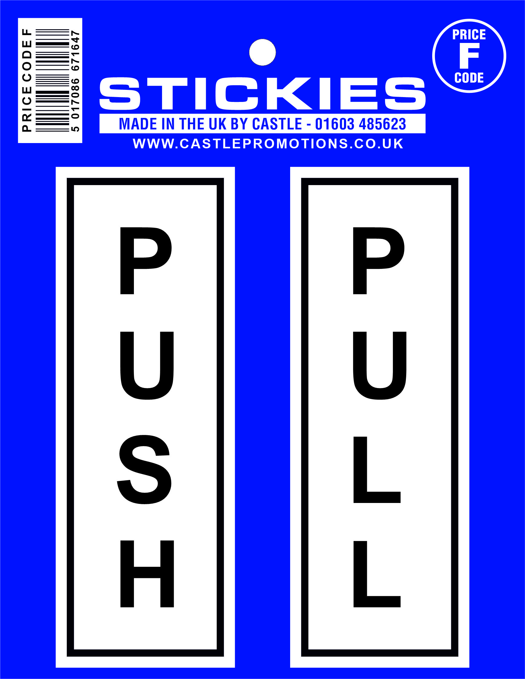V653 Push Pull Door Stickers