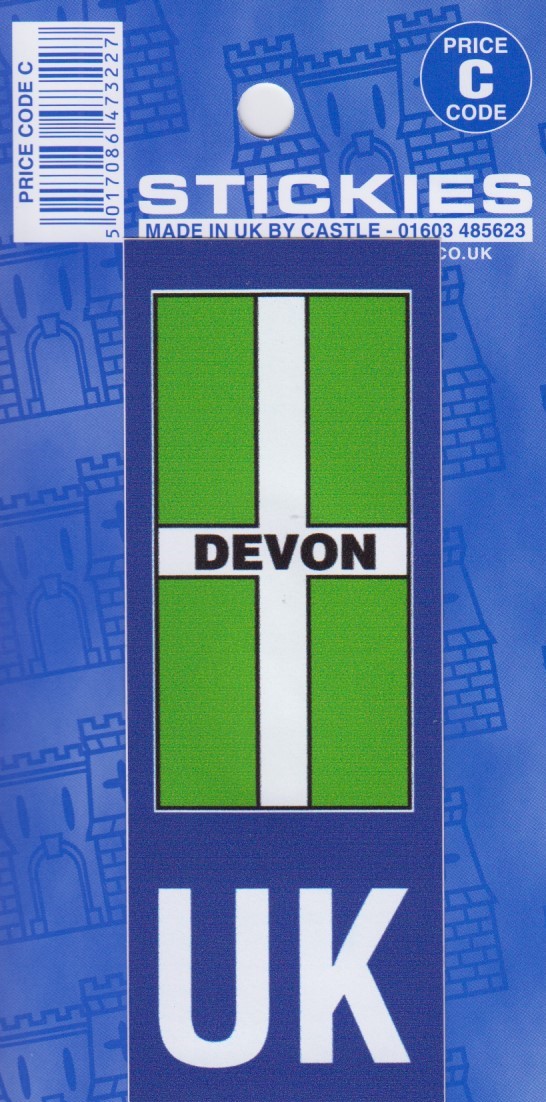 Devon UK Number Plate Sticker