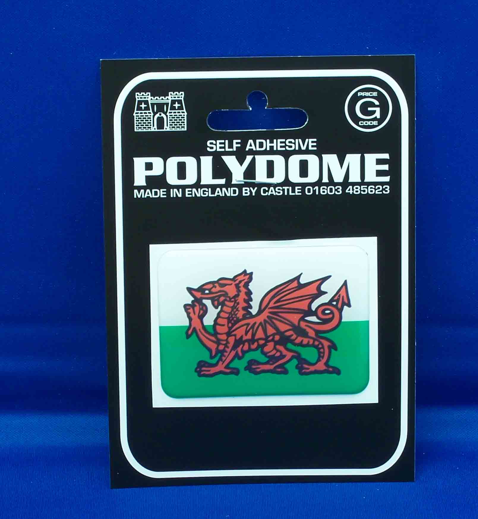 PD23 Wales Dragon Flag Polydome Sticker