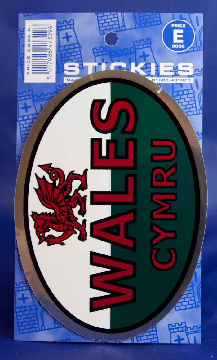 V380 Wales Cymru Sticker on Foil