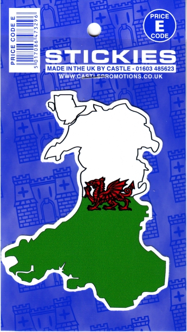 V674 Welsh Map With Dragon