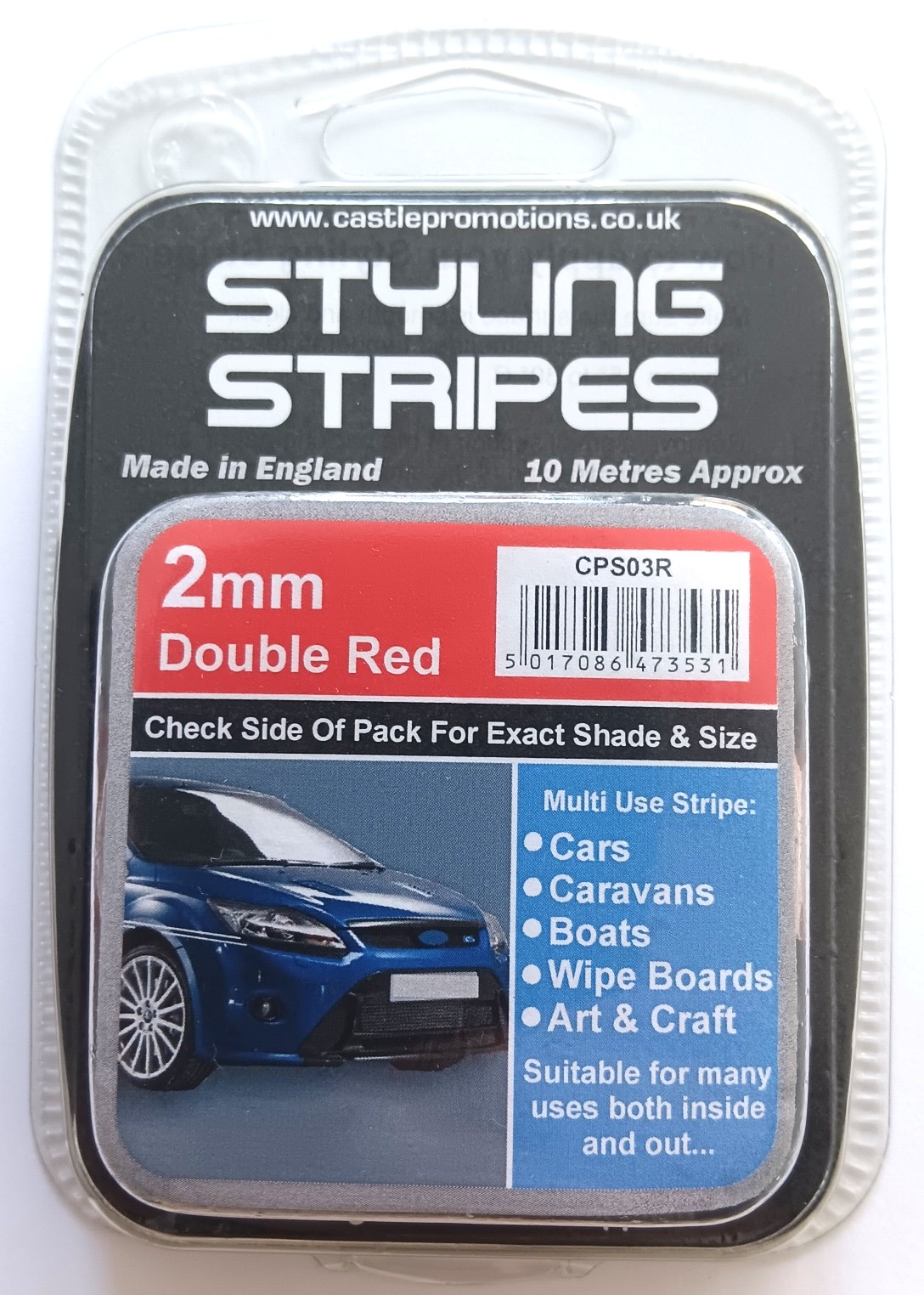 CPS03 2mm Double Styling Stripe Red