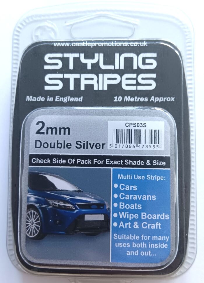 CPS03 2mm Double Styling Stripe Silver