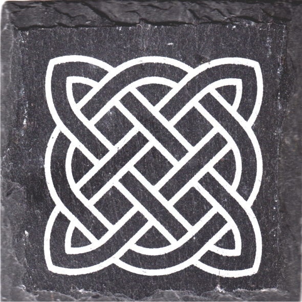 SC14 Slate Coaster With Celtic Knot Design